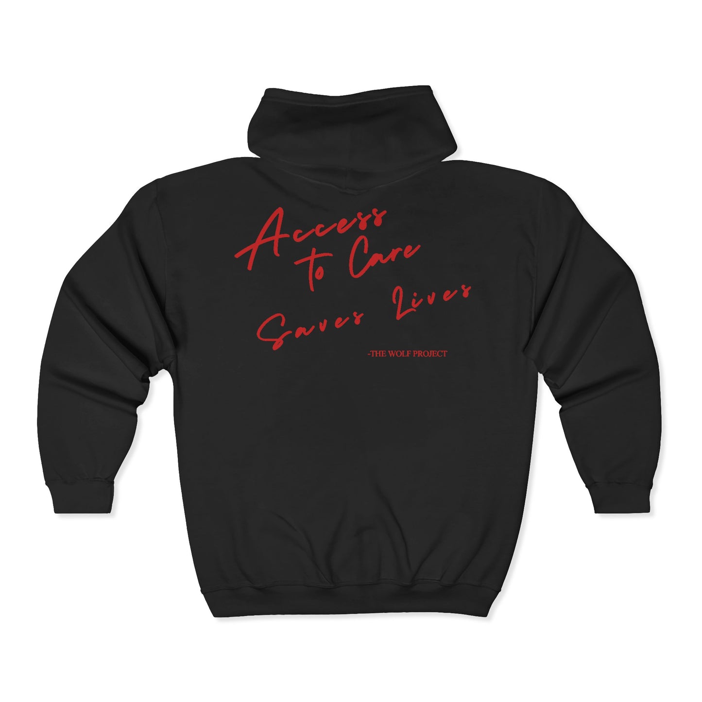 Husky Logo Full-Zip Hoodie — "Always to Care, Serve & Rescue" Graphic Jacket