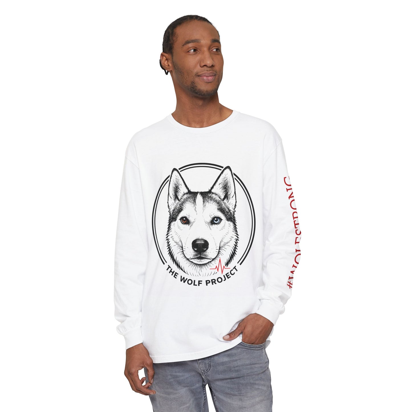 The Wolf Project- Access to Care Saves Lives (logo) Long Sleeve T-Shirt