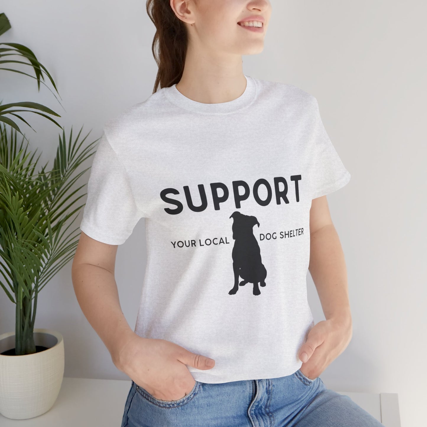 Support Your Local Dog Shelter T-Shirt — “Adopt Don’t Shop” Rescue Tee