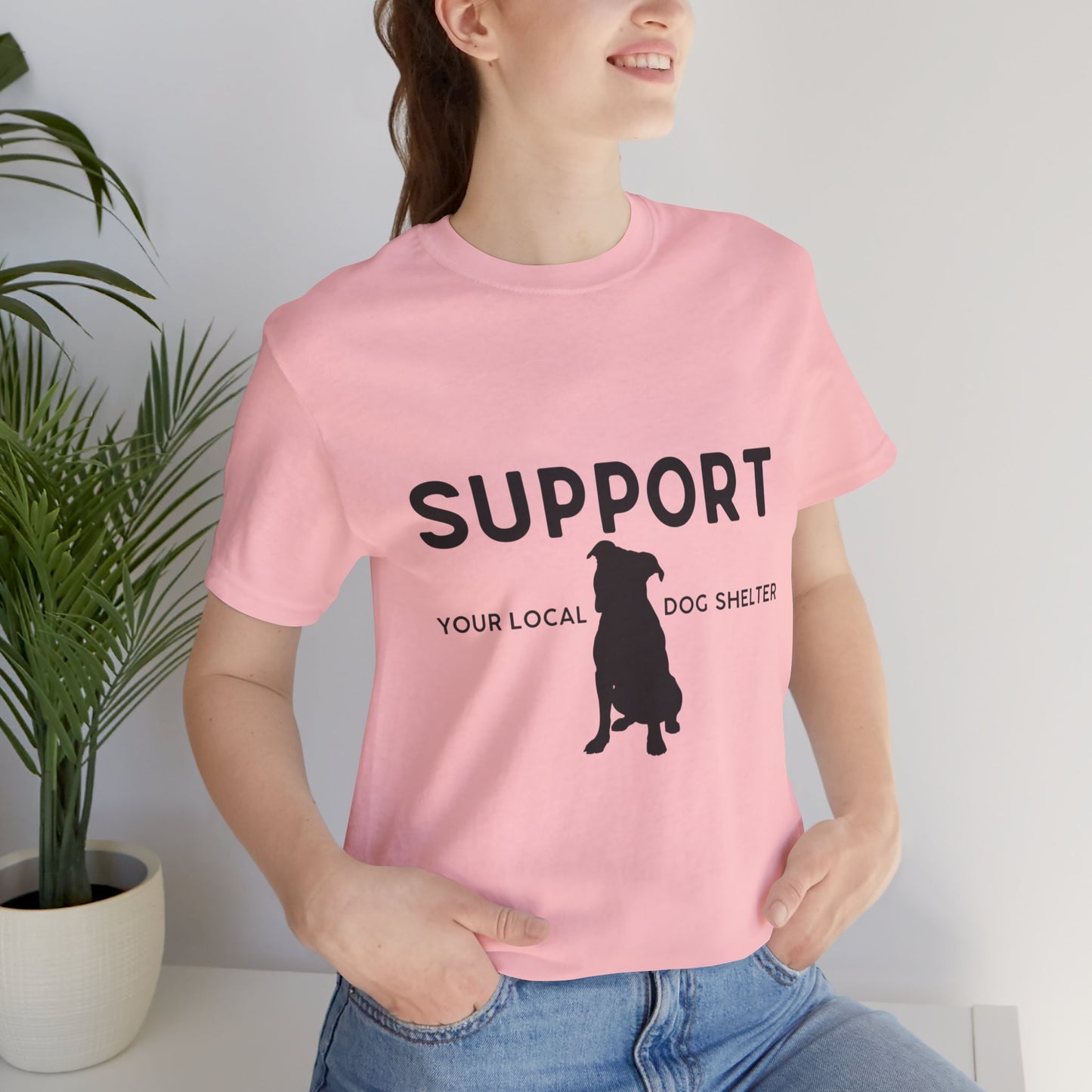 Support Your Local Dog Shelter T-Shirt — “Adopt Don’t Shop” Rescue Tee