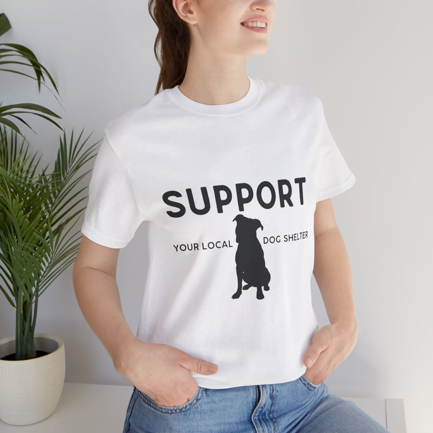 Support Your Local Dog Shelter T-Shirt — “Adopt Don’t Shop” Rescue Tee