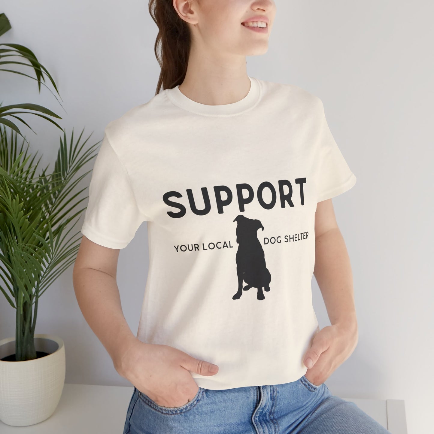 Support Your Local Dog Shelter T-Shirt — “Adopt Don’t Shop” Rescue Tee