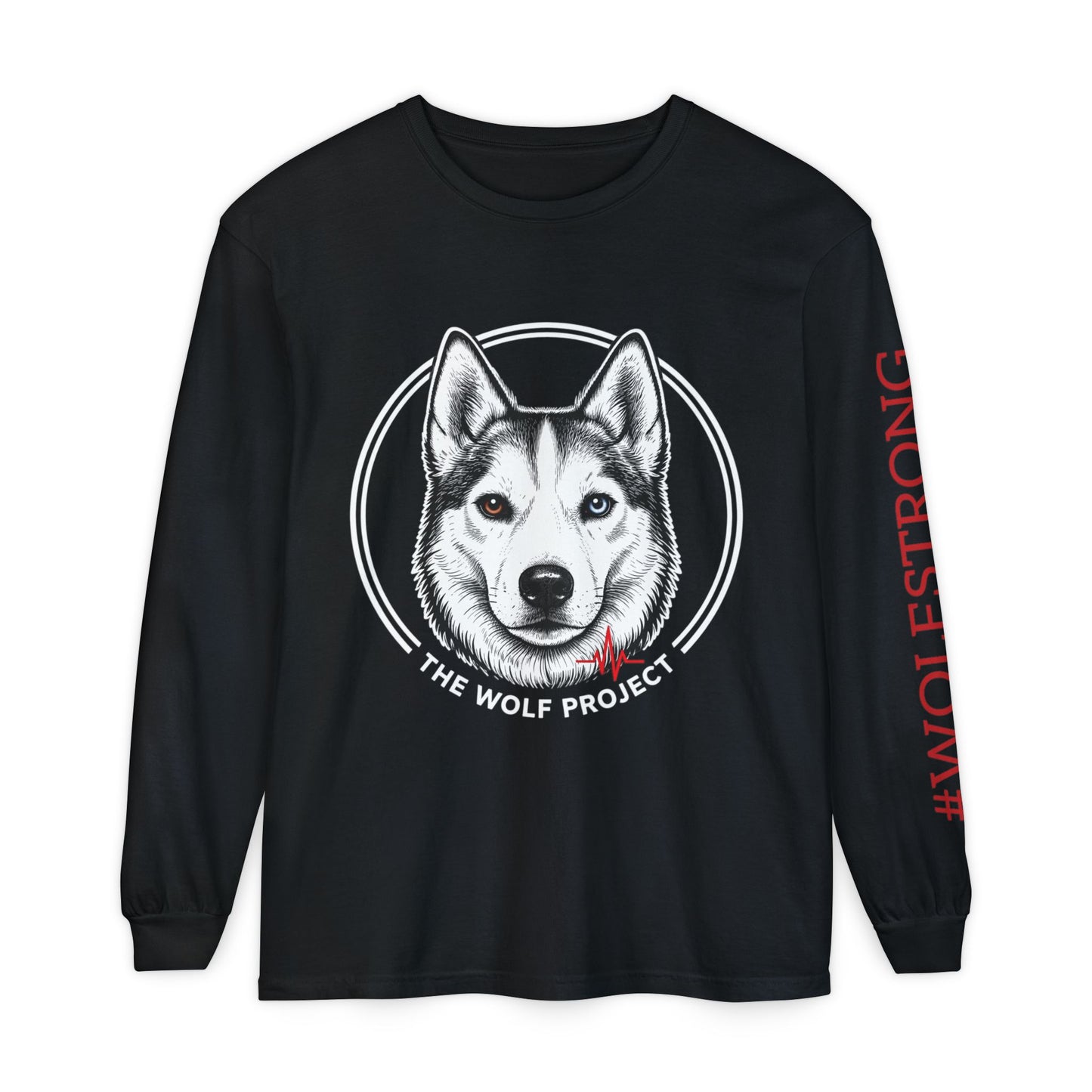 The Wolf Project- Access to Care Saves Lives (logo) Long Sleeve T-Shirt